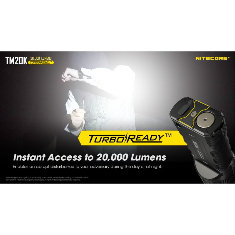 Nitecore TM20K Torcia LED Ricaricabile USB-C 20000 Lumen Per Avventure Outdoor Torcia Robusta E Leggera Ideale Per Ricerca E Soccorso E Attrezzatura Da Campeggio
