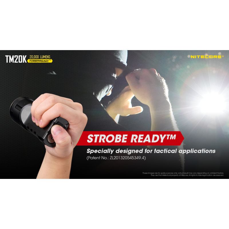 Nitecore TM20K Torcia LED Ricaricabile USB-C 20000 Lumen Per Avventure Outdoor Torcia Robusta E Leggera Ideale Per Ricerca E Soccorso E Attrezzatura Da Campeggio
