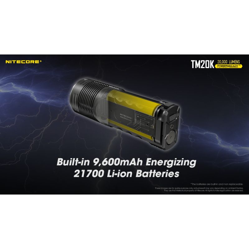 Nitecore TM20K Torcia LED Ricaricabile USB-C 20000 Lumen Per Avventure Outdoor Torcia Robusta E Leggera Ideale Per Ricerca E Soccorso E Attrezzatura Da Campeggio