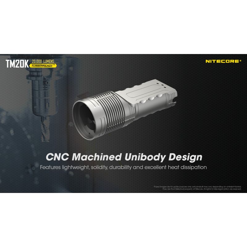 Nitecore TM20K Torcia LED Ricaricabile USB-C 20000 Lumen Per Avventure Outdoor Torcia Robusta E Leggera Ideale Per Ricerca E Soccorso E Attrezzatura Da Campeggio