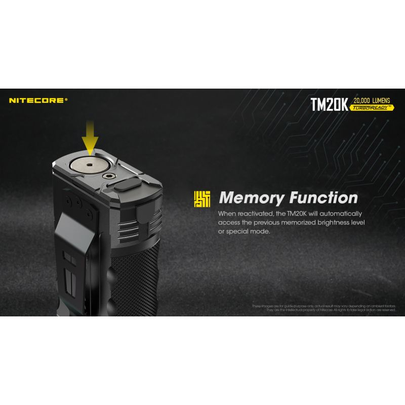 Nitecore TM20K Torcia LED Ricaricabile USB-C 20000 Lumen Per Avventure Outdoor Torcia Robusta E Leggera Ideale Per Ricerca E Soccorso E Attrezzatura Da Campeggio