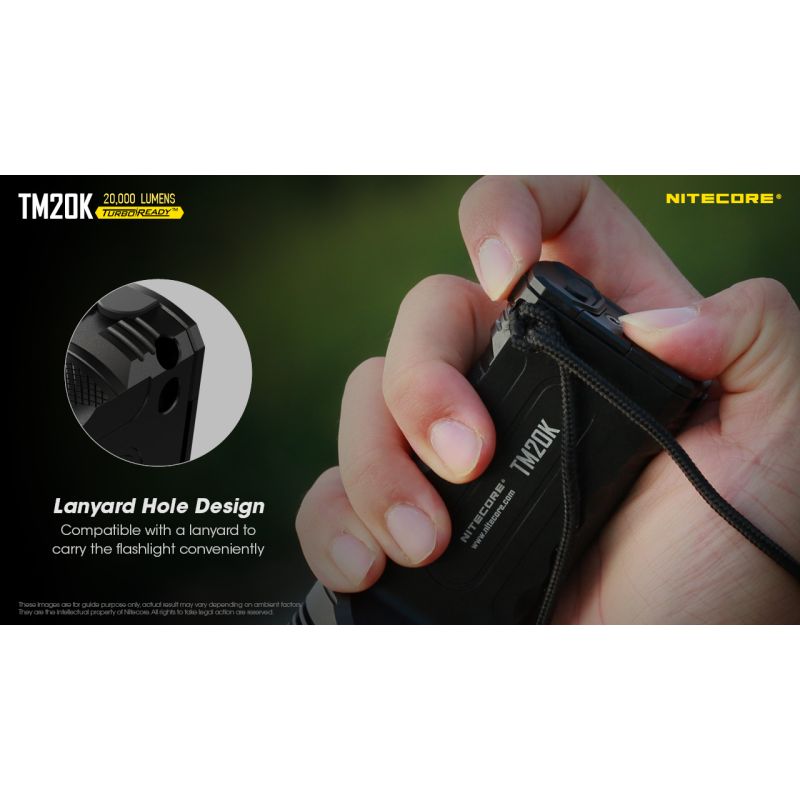 Nitecore TM20K Torcia LED Ricaricabile USB-C 20000 Lumen Per Avventure Outdoor Torcia Robusta E Leggera Ideale Per Ricerca E Soccorso E Attrezzatura Da Campeggio