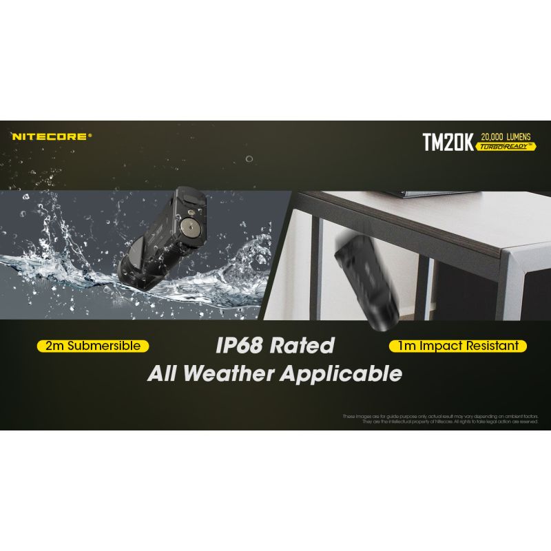 Nitecore TM20K Torcia LED Ricaricabile USB-C 20000 Lumen Per Avventure Outdoor Torcia Robusta E Leggera Ideale Per Ricerca E Soccorso E Attrezzatura Da Campeggio