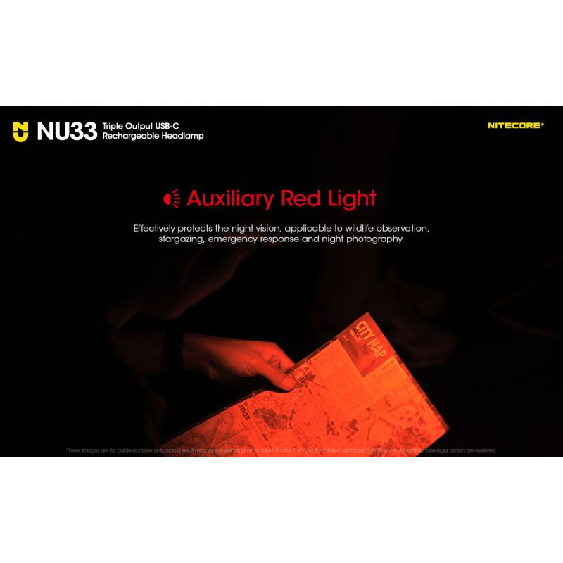 Scopri la Nitecore NU33 lampada frontale USB-C ricaricabile con 700 lumen alta luminosità LED ad alto CRI ideale per torcia da trekking e illuminazione versatile in avventure all'aperto