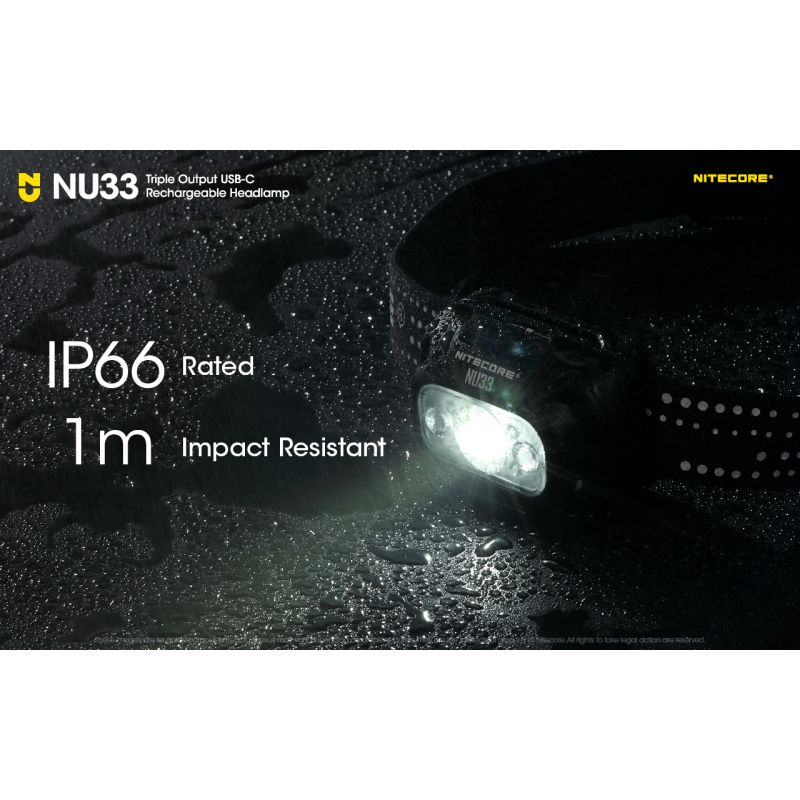 Scopri la Nitecore NU33 lampada frontale USB-C ricaricabile con 700 lumen alta luminosità LED ad alto CRI ideale per torcia da trekking e illuminazione versatile in avventure all'aperto