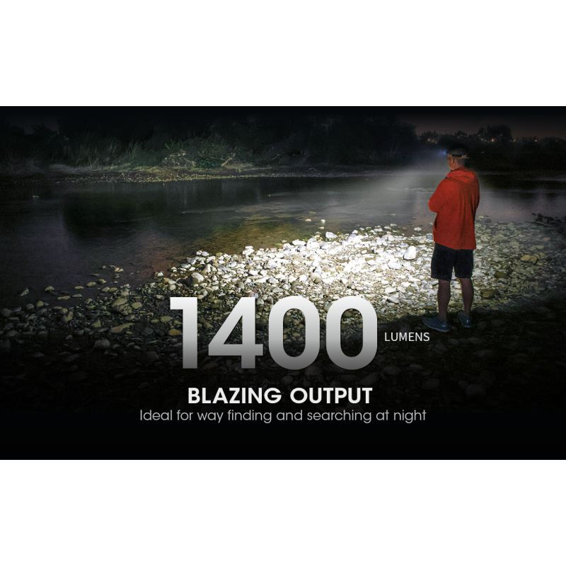 NITECORE NU43 torcia frontale ricaricabile 1400 lumen luce bianca e rossa batteria 3400mAh illuminazione potente per campeggio all'aperto e escursioni attrezzatura essenziale