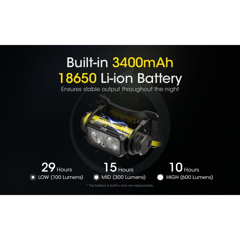 NITECORE NU43 torcia frontale ricaricabile 1400 lumen luce bianca e rossa batteria 3400mAh illuminazione potente per campeggio all'aperto e escursioni attrezzatura essenziale