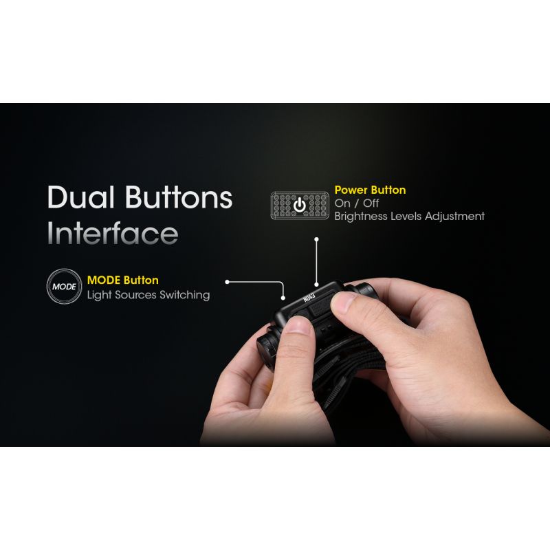 NITECORE NU43 torcia frontale ricaricabile 1400 lumen luce bianca e rossa batteria 3400mAh illuminazione potente per campeggio all'aperto e escursioni attrezzatura essenziale