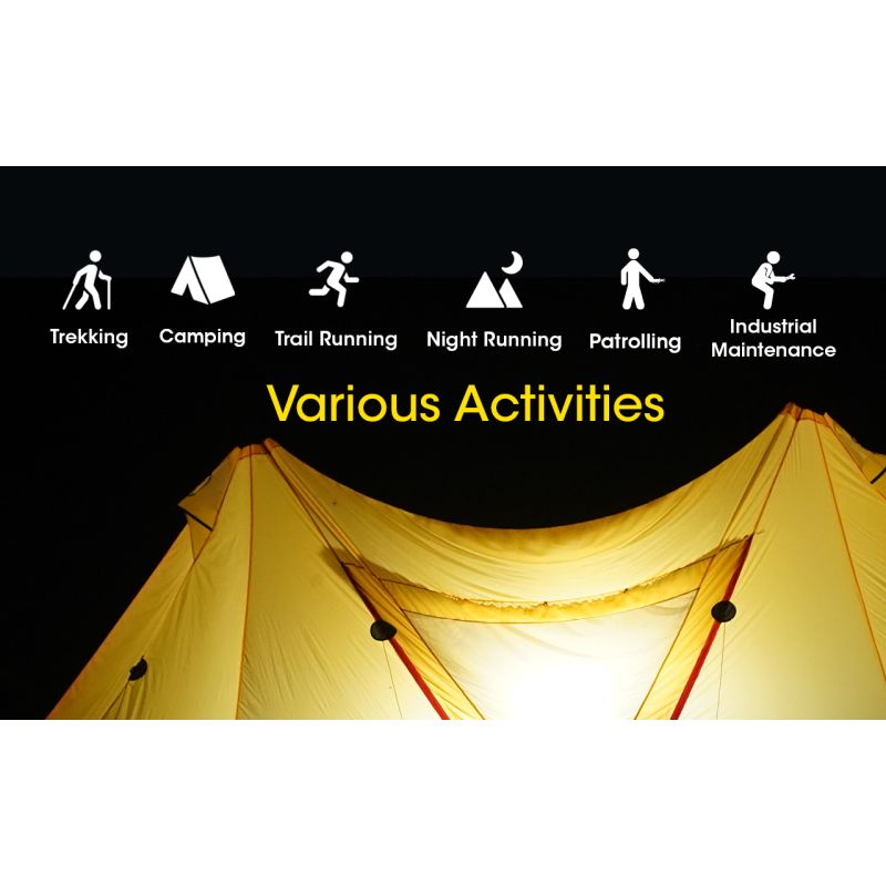 NITECORE NU43 torcia frontale ricaricabile 1400 lumen luce bianca e rossa batteria 3400mAh illuminazione potente per campeggio all'aperto e escursioni attrezzatura essenziale