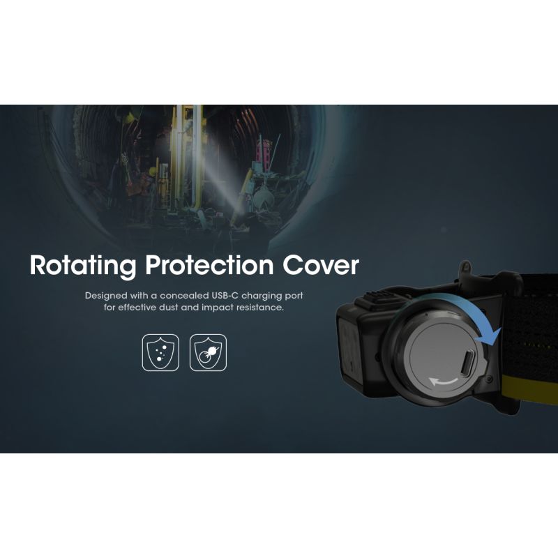 Lampada frontale LED Nitecore NU50 1400 lumen leggera e ricaricabile per illuminazione esterna attrezzatura da escursionismo e ciclismo con modalità luminose multiple lunga durata