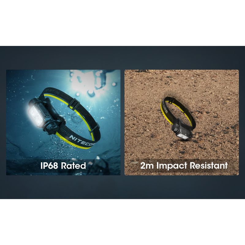 Lampada frontale LED Nitecore NU50 1400 lumen leggera e ricaricabile per illuminazione esterna attrezzatura da escursionismo e ciclismo con modalità luminose multiple lunga durata