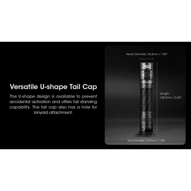 Torcia ricaricabile USB-C Nitecore MH12 Pro 3300 Lumen alta luminosità per avventure all'aperto distanza del raggio 505m escursioni notturne e preparazione per emergenze