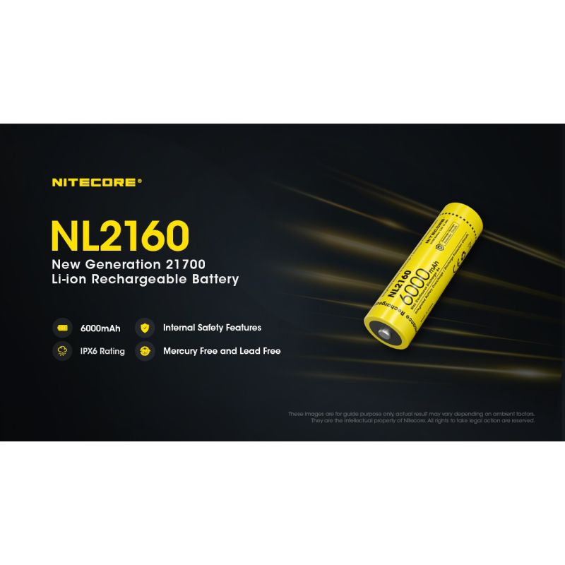 Scopri la batteria ricaricabile NITECORE NL2160 6000mAh 3.6V design compatto per torcia LED dispositivi ad alta potenza tecnologia al litio prestazioni e durata eccezionali