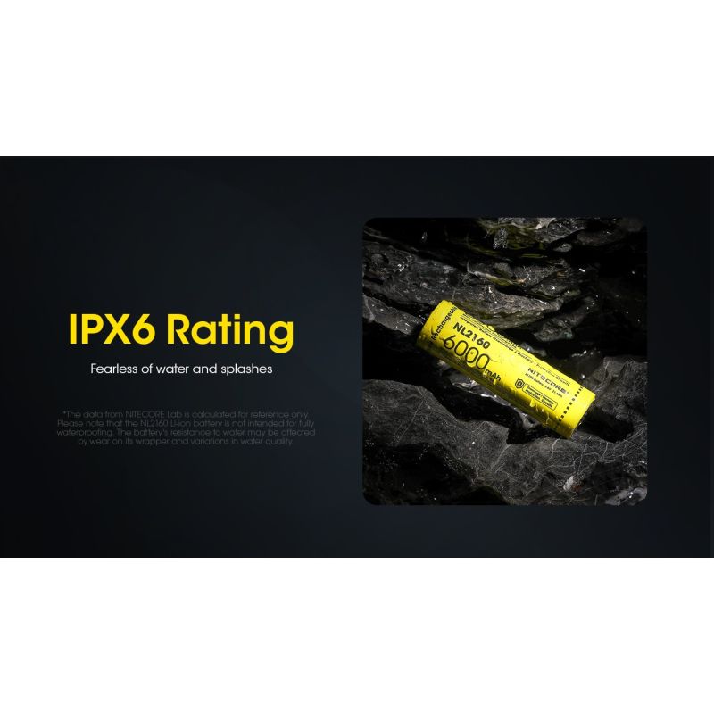 Scopri la batteria ricaricabile NITECORE NL2160 6000mAh 3.6V design compatto per torcia LED dispositivi ad alta potenza tecnologia al litio prestazioni e durata eccezionali