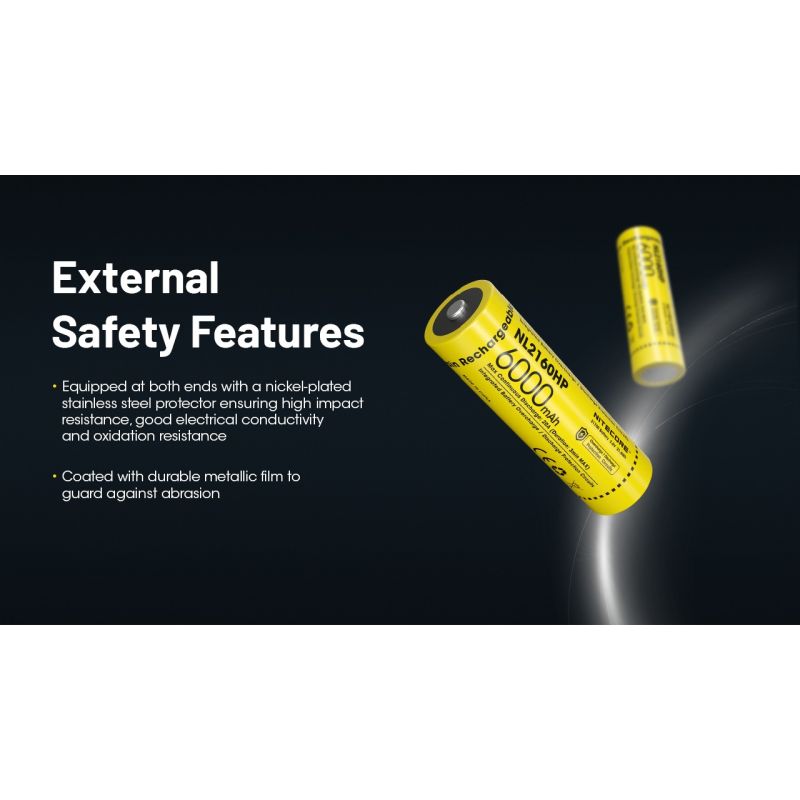 Batteria Ricaricabile NITECORE NL2160HP 6000mAh 36V Alta Capacità Li-ione USB-C Sicurezza Integrata Design Compatto Leggero Perfetta per Elettronica Campeggio Fotografia