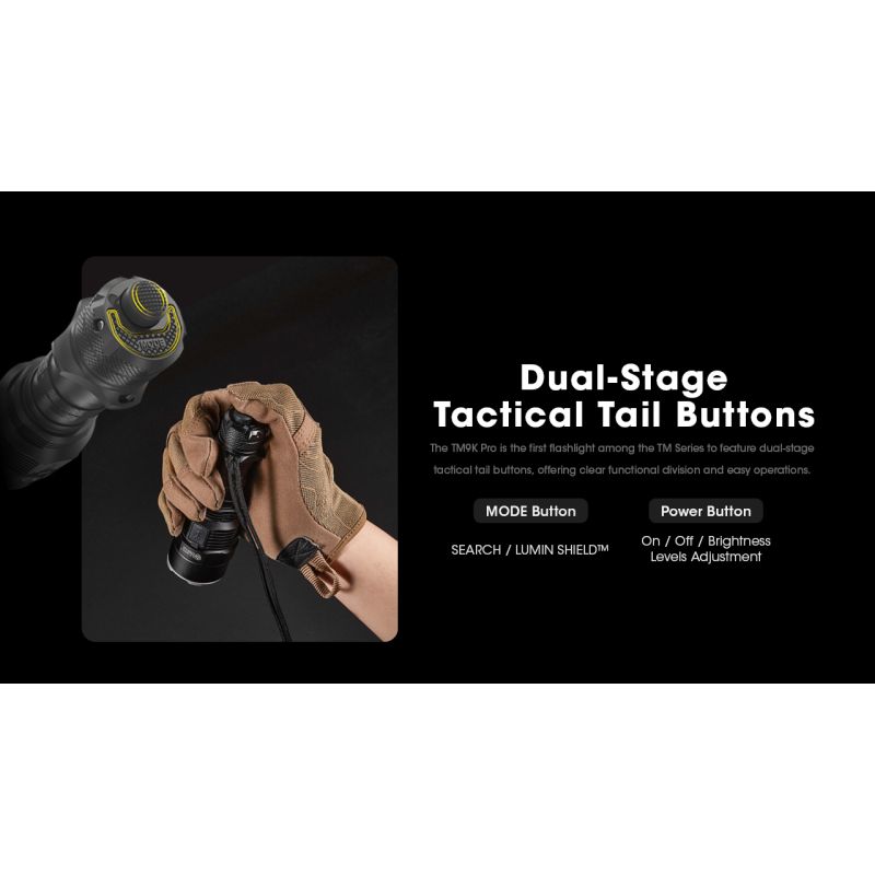 Torcia Nitecore TM9K PRO 9900 lumen ricarica USB-C torcia per ricerca e salvataggio con raggio 510 metri torcia leggera e durevole ideale per avventura e forze dell'ordine