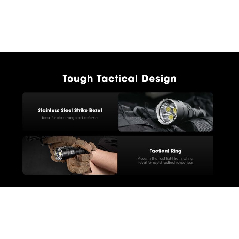 Torcia Nitecore TM9K PRO 9900 lumen ricarica USB-C torcia per ricerca e salvataggio con raggio 510 metri torcia leggera e durevole ideale per avventura e forze dell'ordine