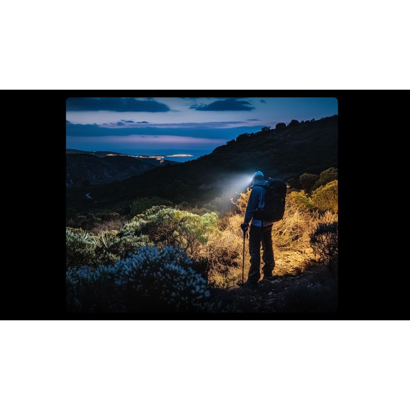 Scopri la Nitecore HC60 UHE lampada frontale ricaricabile 1600 lumen per campeggio ed escursionismo design robusto batteria di lunga autonomia per illuminazione outdoor di sicurezza e avventure