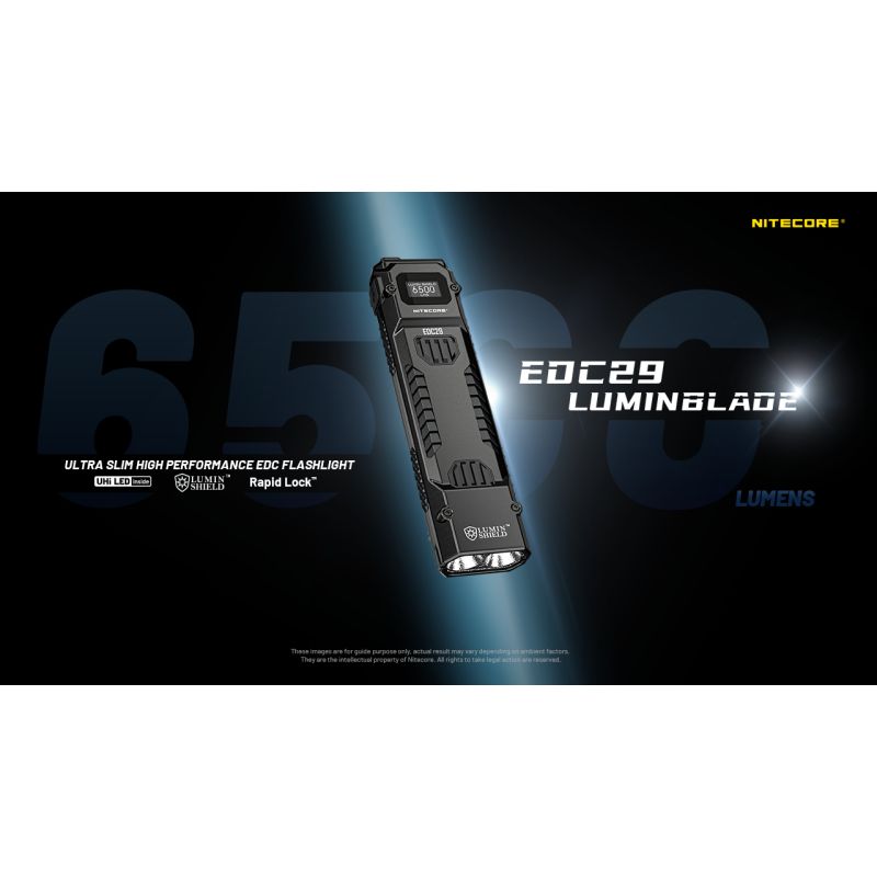NITECORE EDC29 Torcia Portatile 6500 Lumen Ricaricabile USB-C con Visibilità a Lungo Raggio Livelli di Luminosità Regolabili per Avventure all'Aperto e Uso Urbano Affidabile e Versatile