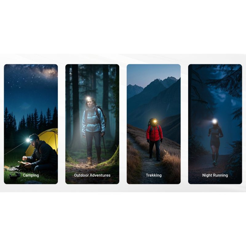 NITECORE NU25 Lampada Frontale 400 Lumen Aggiornata Ricaricabile USB-C Tre Sorgenti Luminose Perfetta per Campeggio e Running Lampada da Corsa Leggera e Versatile per Avventure Outdoor