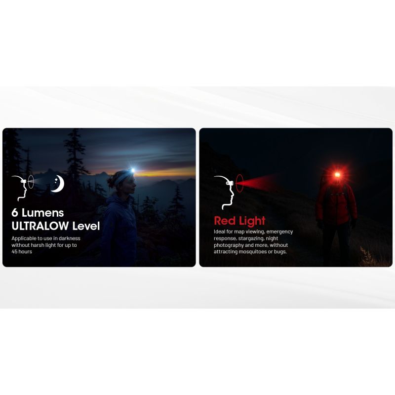 NITECORE NU25 Lampada Frontale 400 Lumen Aggiornata Ricaricabile USB-C Tre Sorgenti Luminose Perfetta per Campeggio e Running Lampada da Corsa Leggera e Versatile per Avventure Outdoor