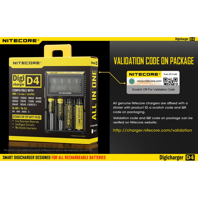 Nitecore D4 Digicharger caricabatterie intelligente con LCD Display compatibilità universale per batterie Li-Ion e Ni-MH ricarica simultanea e sicurezza avanzata acquisto conveniente
