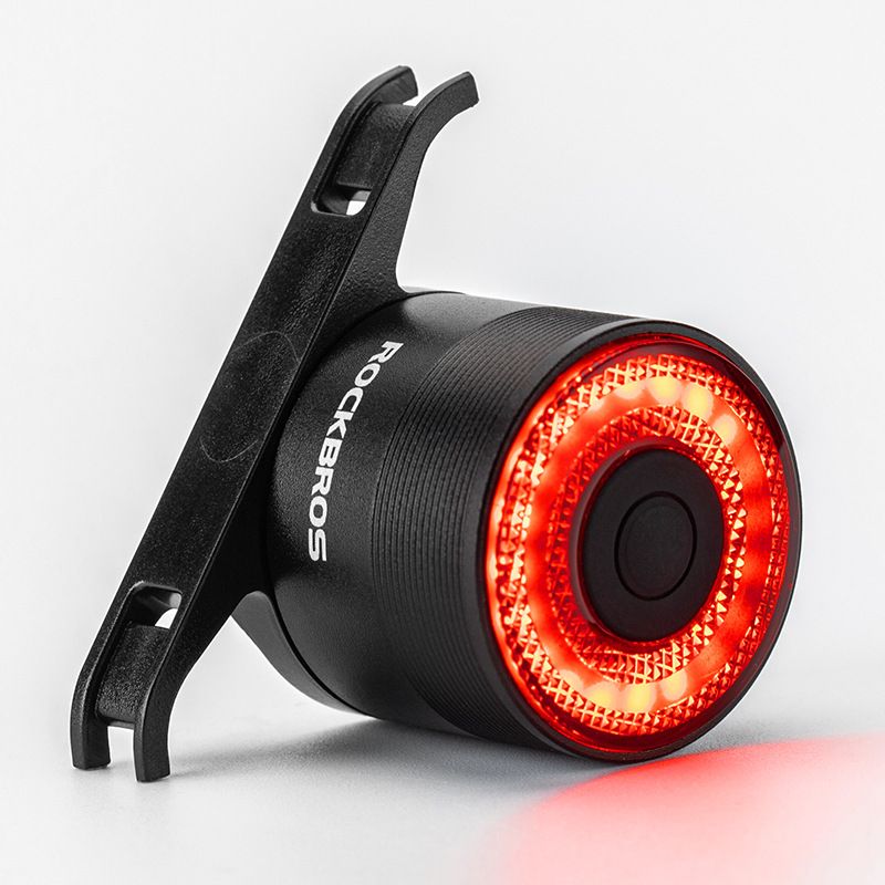 Fanale posteriore ROCKBROS Q3 per ciclismo notturno MTB bici da strada con sensore intelligente impermeabile IPX6 visibilità ottimale accessorio sicurezza per biciclette