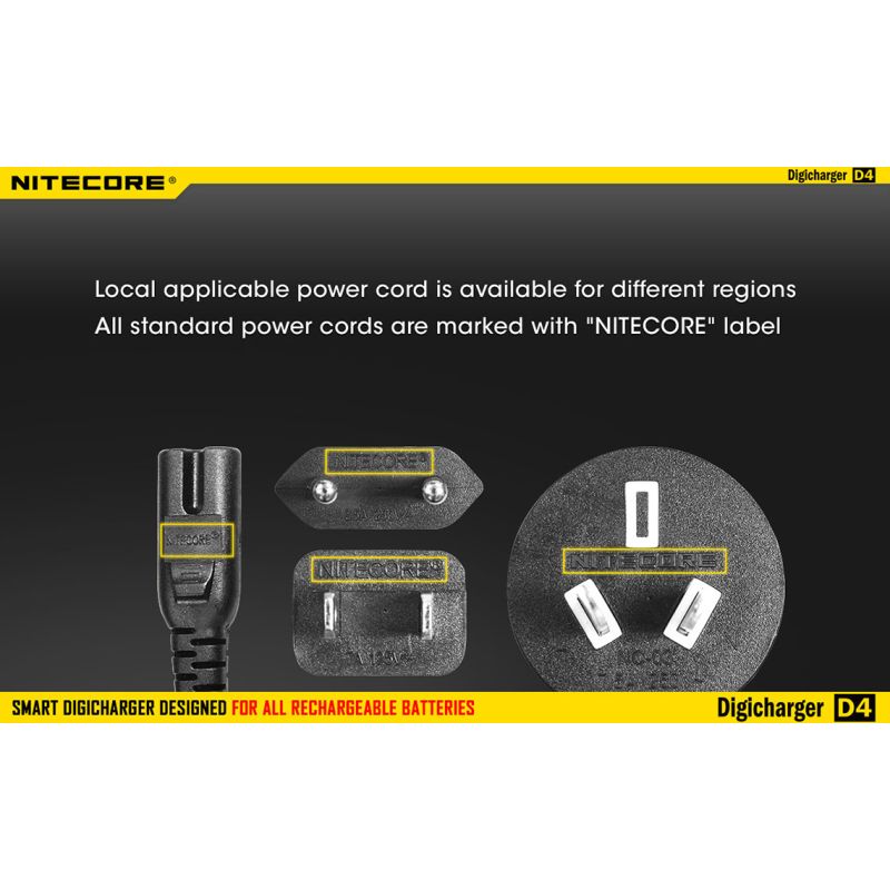 Nitecore D4 Digicharger caricabatterie intelligente con LCD Display compatibilità universale per batterie Li-Ion e Ni-MH ricarica simultanea e sicurezza avanzata acquisto conveniente