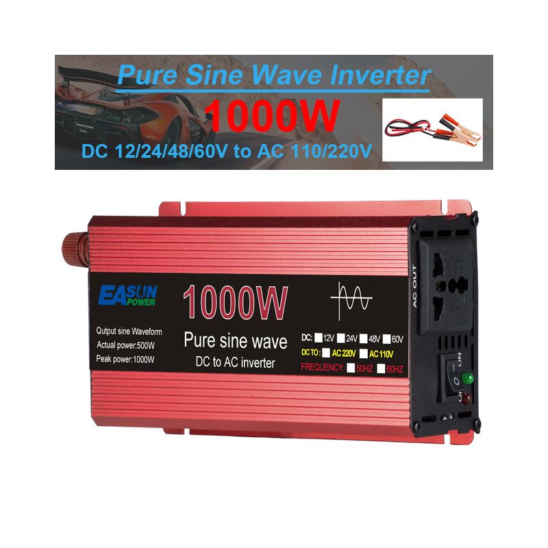 Inverter a onda sinusoidale pura 3000W Convertitore di potenza per avventura all'aperto e vita off-grid con scocca in lega di alluminio-magnesio e uscita AC 110V/220V