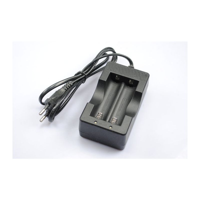 Caricabatterie OEM per batterie ricaricabili 18650 UltraFire design compatto compatibilità globale ricarica rapida 4.2V doppio alloggio indicator LED nuovo colore nero prezzo conveniente