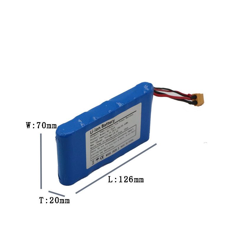 Pacco Batteria 25.2V 5C soluzione portatile per energia ad alte prestazioni per skateboard lunga durata alta corrente design compatto batterie per skateboard a quattro ruote