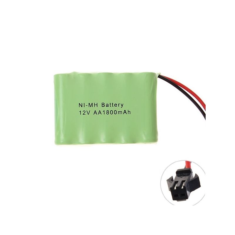 Batteria Ni-MH AA 12V 1800mAh per robot, connettore SM, pacchetto batterie ricaricabili per elettrodomestici