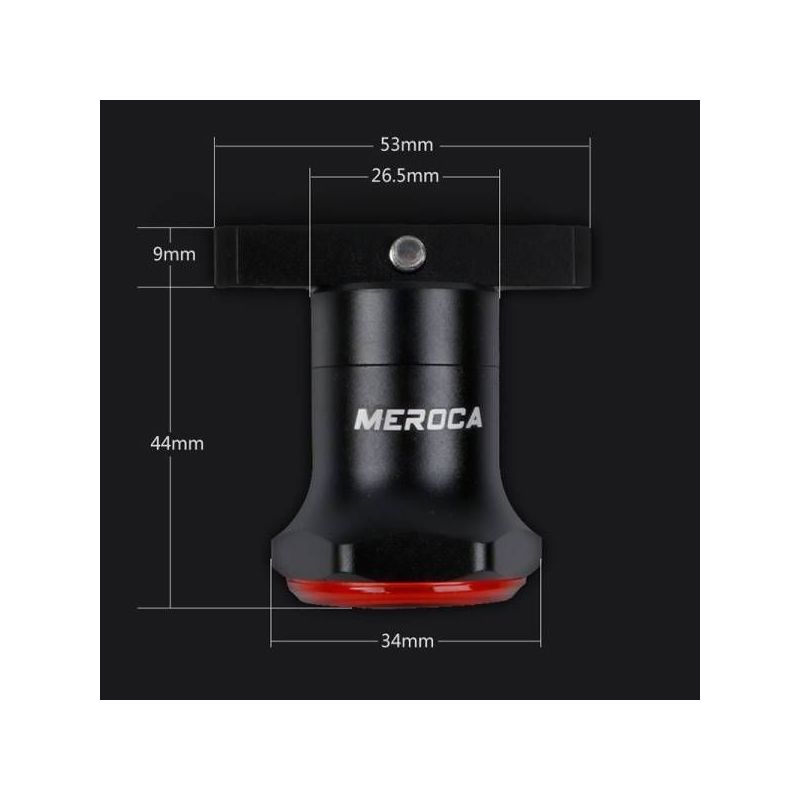 MEROCA MX2 Smart Sensor Fanale Posteriore per Mountain Bike e Bici da Strada con USB LED COB Rilevamento Freni Design Durevole per Sicurezza e Visibilità Ciclismo Urbano e Notturno