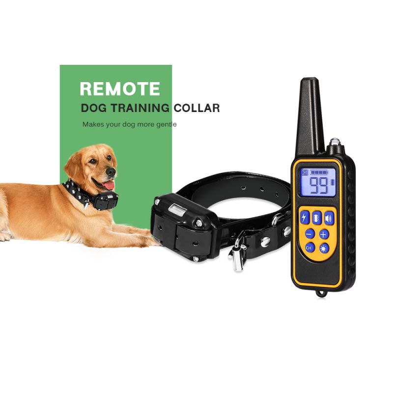 Collare Addestramento Cani Elettrico 800m Impermeabile con Display LCD e Livelli Vibrazione Regolabili per Addestramento Obbedienza all'Aperto di Cani di Tutte le Taglie