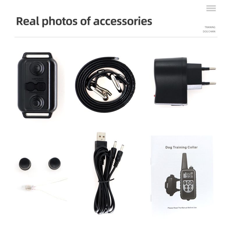 Scopri il Collare di Addestramento per Cani impermeabile IP7 con livelli regolabili e modalità vibrazione shock suono per un addestramento efficace e correzione comportamentale