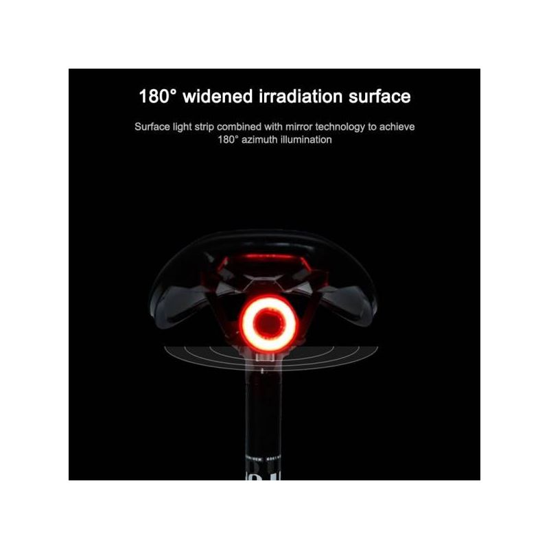 MEROCA MX2 Smart Sensor Fanale Posteriore per Mountain Bike e Bici da Strada con USB LED COB Rilevamento Freni Design Durevole per Sicurezza e Visibilità Ciclismo Urbano e Notturno