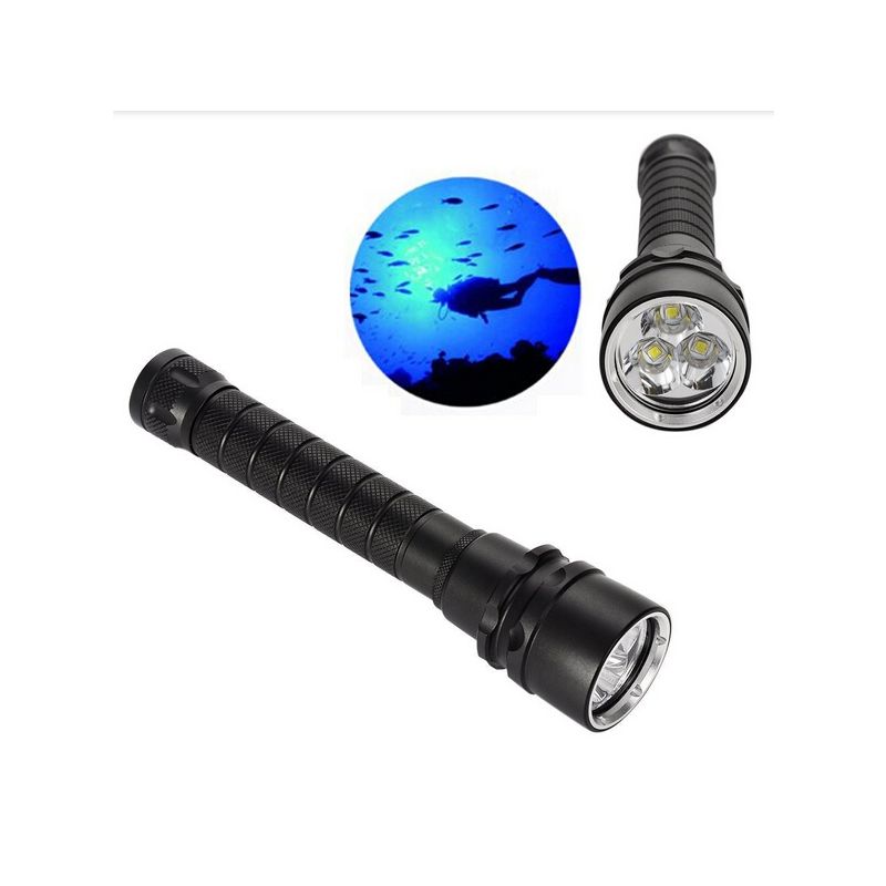 Torcia subacquea UltraFire 6000 lumen impermeabile 100m LED T6 in lega di alluminio illuminazione durevole per esplorazioni subacquee torcia robusta per attività notturne ed immersioni