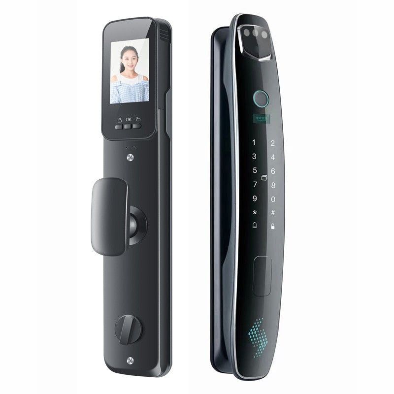 Scopri il 3D Face Smart Door Lock con telecamera di sicurezza e monitor impronta digitale per una sicurezza domestica intelligente e tecnologia avanzata con sei modi di sblocco