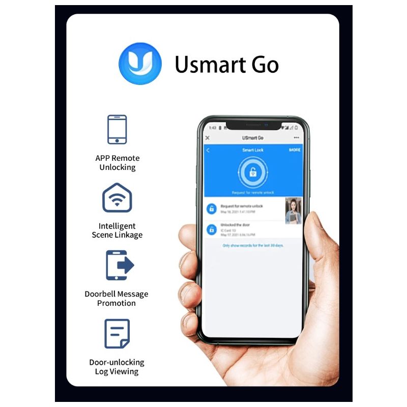 Scopri il 3D Face Smart Door Lock con telecamera di sicurezza e monitor impronta digitale per una sicurezza domestica intelligente e tecnologia avanzata con sei modi di sblocco