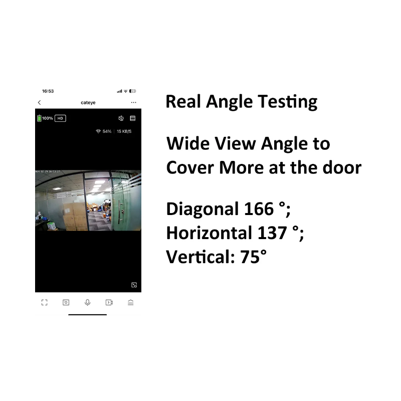 Tuya Smart 1080P WiFi Videocamera Spioncino Visione Notturna Rilevamento Movimento Sicurezza Domestica Design Discreto Batteria Ricaricabile Campo Visivo 120 Gradi Tranquillità garantita