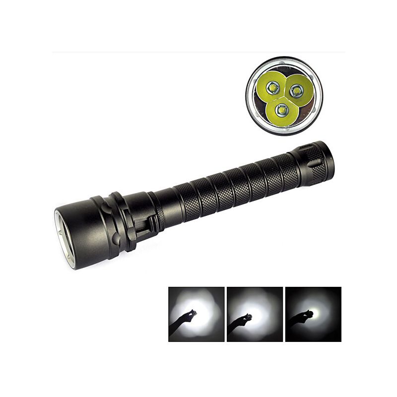 Torcia subacquea UltraFire 6000 lumen impermeabile 100m LED T6 in lega di alluminio illuminazione durevole per esplorazioni subacquee torcia robusta per attività notturne ed immersioni