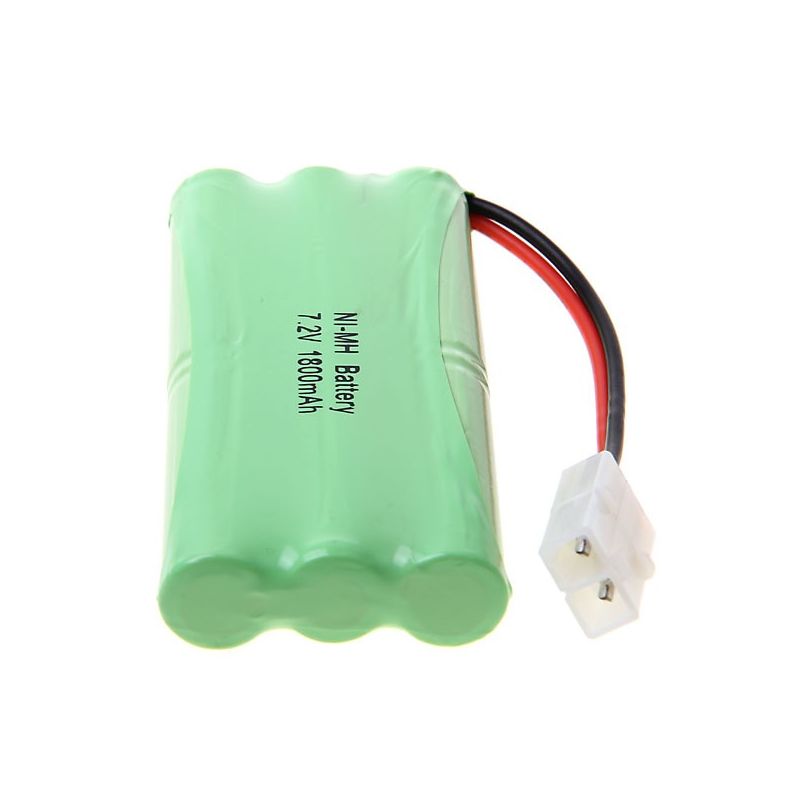 Ni-MH AA 7.2V 1800mAh Batteria Ricaricabile con Spina Grande Bianca