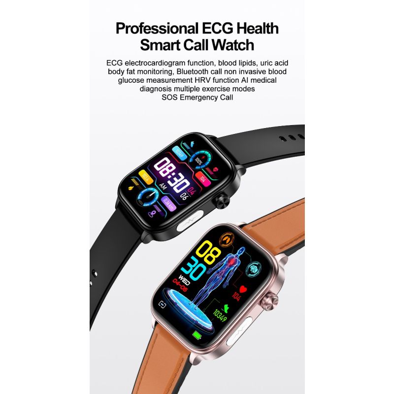 ET570 Smartwatch Glicemia ECG Frequenza Cardiaca Pressione Sanguigna - Il Tuo Benessere al Polso