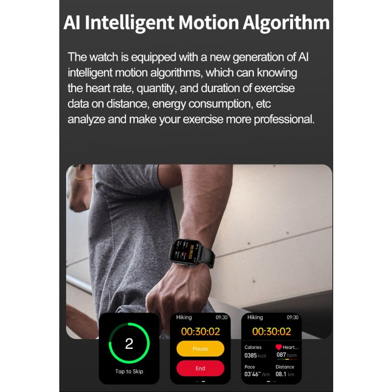 ET570 Smartwatch Glicemia ECG Frequenza Cardiaca Pressione Sanguigna - Il Tuo Benessere al Polso