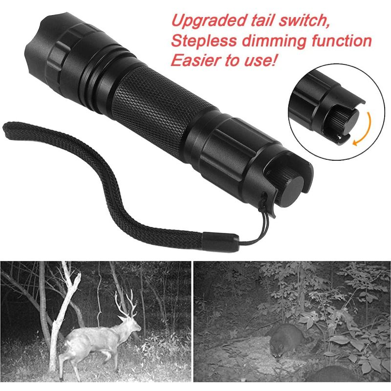 Torcia IR UltraFire 940nm Luce Invisibile per Caccia e Fauna Selvatica con Messa a Fuoco e Intensità Regolabile Ideale per Esplorazione Notturna e Illuminazione Discreta