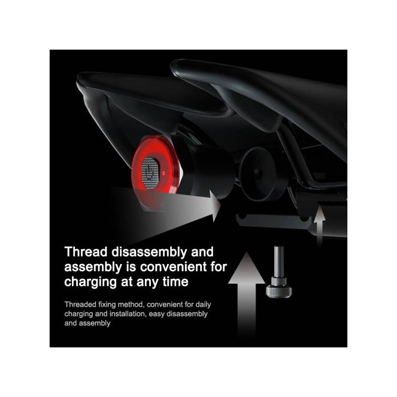 MEROCA MX2 Smart Sensor Fanale Posteriore per Mountain Bike e Bici da Strada con USB LED COB Rilevamento Freni Design Durevole per Sicurezza e Visibilità Ciclismo Urbano e Notturno