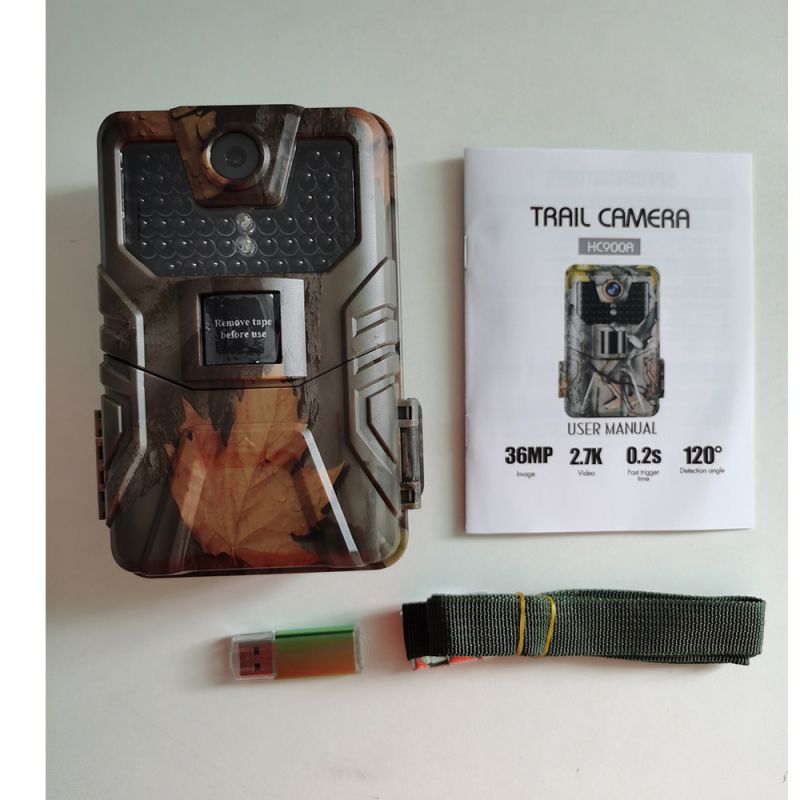 Telecamera HC-900A 36MP 2.7K per fotografia natura con infrarossi invisibili e sensore PIR ideale per monitoraggio animali e sorveglianza discreta
