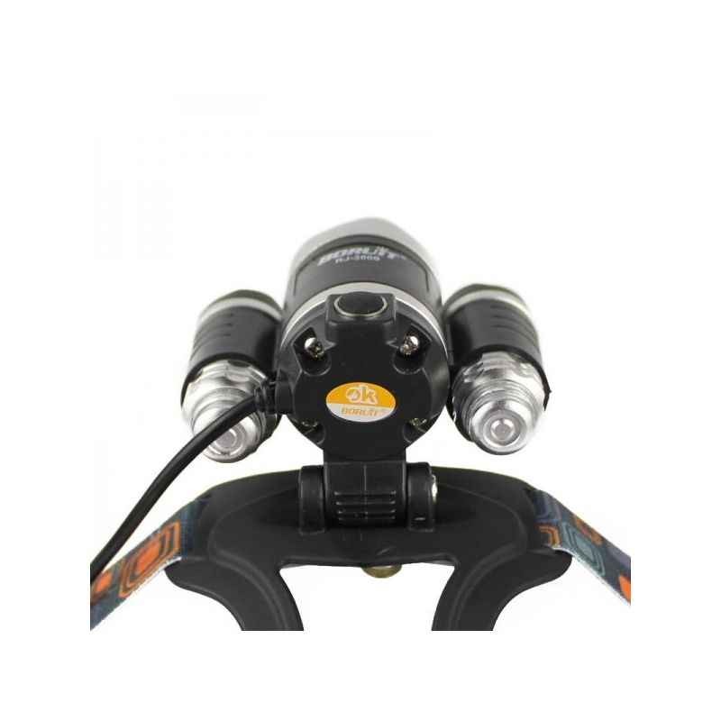 Boruit RJ-3000 lampada frontale LED con 1000 lumen modalità luce multiple faro impermeabile per illuminazione outdoor escursionismo e campeggio attrezzatura avventura nuova condizione