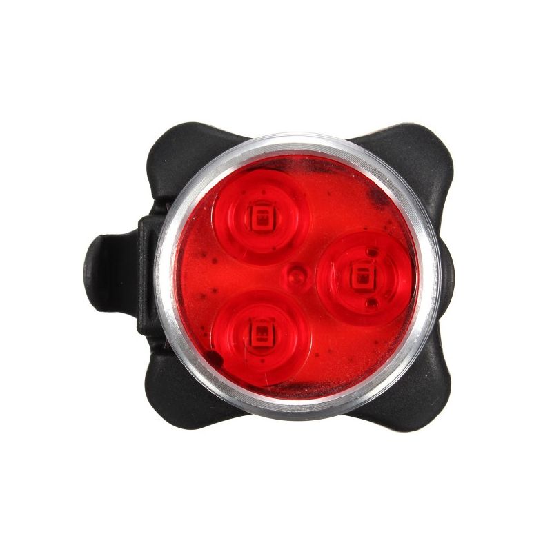 Luce bicicletta ricaricabile USB HJ-030 3 LED design compatto e impermeabile 4 modalità illuminazione per sicurezza ciclismo urbano e fuoristrada visibilità pedalate notturne