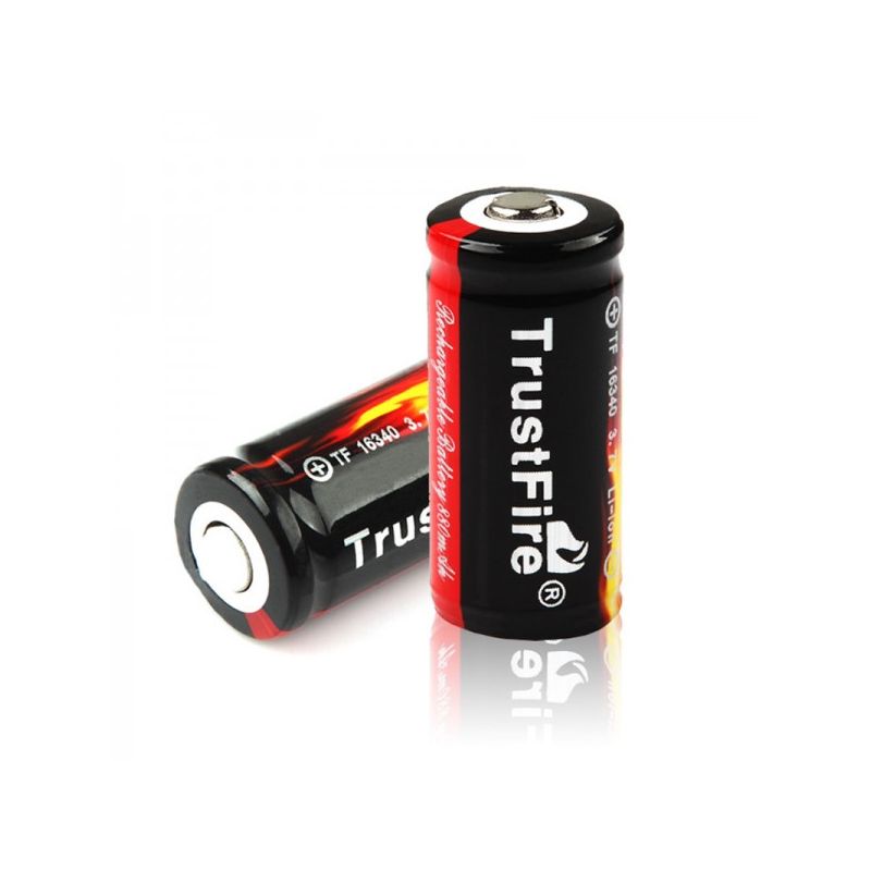 Batteria ricaricabile TrustFire 16340 CR123A 3.7V 880mAh per fotocamera potere sostenibile convenienza ricaricabile e compatibilità versatile uso sicuro con protezione sovraccarico